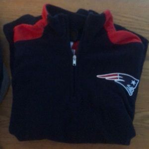 New England patriots 3/4 zip up fleece